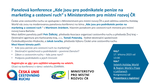 Panelová konference „Kde jsou pro podnikatele peníze na marketing a cestovní ruch“ s Ministerstvem pro místní rozvoj ČR
