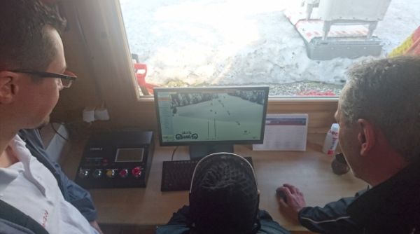 Jan Lietavec demonstruje funkce softwaru Snowmatic